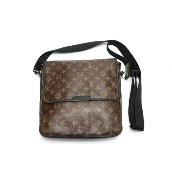 Louis Vuitton Diagonal Macassar Bus Monogram Brown MM Shoulder Bag LV - Picture 1 of 10